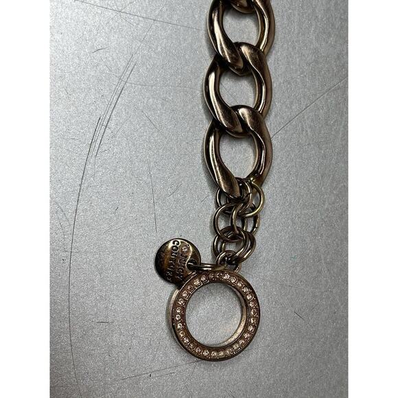Juicy Couture Toggle Clasp Rose Gold Charm Bracelet Crystal Charm - Picture 4 of 5